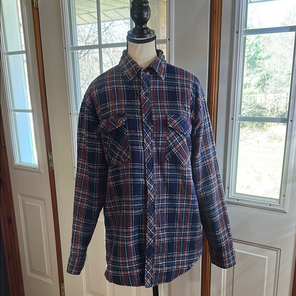 Vintage Palermo Navy Plaid Shacket